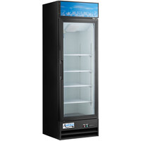Avantco GDC-15-HC 25 5/8" Black Swing Glass Door Merchandiser Refrigerator with LED Lighting