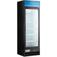 Avantco GDC-15-HC 25 5/8 inch Black Swing Glass Door Merchandiser Refrigerator with LED Lighting