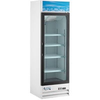 Avantco GDC-15-HC 25 5/8" White Swing Glass Door Merchandiser Refrigerator with LED Lighting