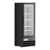 Avantco GDC-10-HC 21 5/8 inch Black Swing Glass Door Merchandiser Refrigerator with LED Lighting