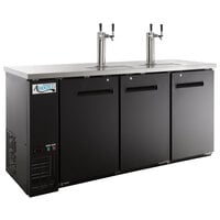 Avantco UDD-72-HC (2) Double Tap Kegerator Beer Dispenser - Black, (3) 1/2 Keg Capacity