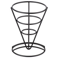 Clipper Mill by GET 4-61640 5 inch x 7 inch Black Wire Cone Basket