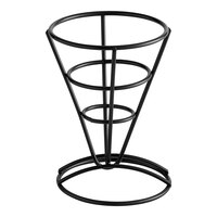Clipper Mill by GET 4-61640 5" x 7" Black Wire Cone Basket