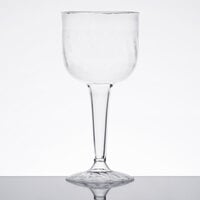 Fineline Flairware 2209 8 oz. Clear 1 Piece Plastic Wine Goblet   - 96/Case