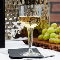Fineline Flairware 2209 8 oz. Clear 1 Piece Plastic Wine Goblet   - 96/Case