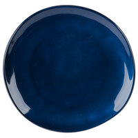 GET Cosmo 10 1/2 inch Blue Melamine Irregular Round Coupe Plate - 12/Case