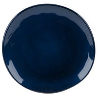 GET Cosmo 9 inch Blue Melamine Irregular Round Coupe Plate - 12/Case