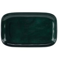 GET Cosmo 12 inch x 7 1/2 inch Green Melamine Irregular Rectangular Platter - 12/Case