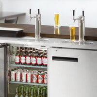 Avantco UDD-60-HC-S (2) Double Tap Kegerator Beer Dispenser - Stainless Steel, (2) 1/2 Keg Capacity