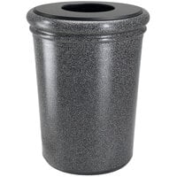 Commercial Zone 720919 StoneTec 50 Gallon Pepperstone Round Stone Trash Receptacle with Lid