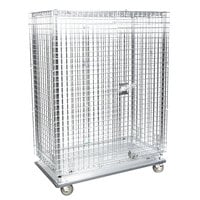 Metro SEC55LC Chrome Mobile Heavy Duty Wire Security Cabinet - 50 1/2 inch x 28 1/16 inch x 68 1/2 inch