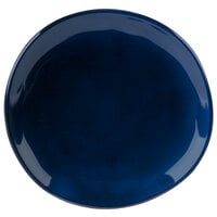 GET Cosmo 7 inch Blue Melamine Irregular Round Coupe Plate - 12/Case