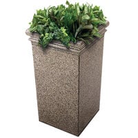 Commercial Zone 724120 StoneTec 19 inch x 19 inch x 33 inch Riverstone Tall Planter