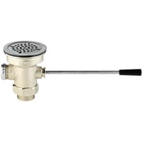T&S B-3970 Waste Drain Valve with Lever Handle, 3-1/2" Sink Opening, and Adapter