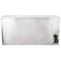 Avantco UBB-72-HC-S 73 inch Stainless Steel Counter Height Narrow Solid Door Back Bar Refrigerator with LED Lighting