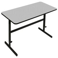 Correll CST244815 24" x 48" Gray Granite High Pressure Laminate Top Adjustable Standing Height Work Station