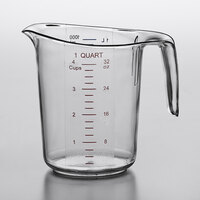 8 3/4L x 6W x 4 3/8H Thermohauser 8 Cup Translucent Polypropylene Measuring Cup