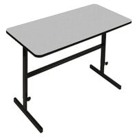 Correll 24 inch x 36 inch Gray Granite High Pressure Laminate Top Adjustable Standing Height Work Station