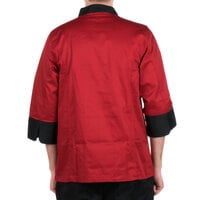 Chef Revival Bronze Cool Crew Fresh J134 Unisex Tomato Red Customizable Chef Jacket with 3/4 Sleeves - XL