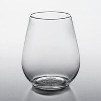 Visions 4 oz. Heavy Weight Clear Plastic Stemless Wine Sampler Glass - 64/Case