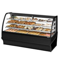 True TDM-DC-77-GE/GE-B-W 77 1/4" Curved Glass Black Dry Bakery Display Case