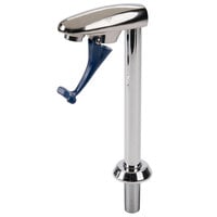 T&S B-1210 Deck Mounted Push Back Glass Filler with 9 5/16" High Pedestal - 1/2" NPT Male Inlet