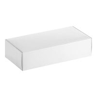 7 3/8" x 3 5/8" x 1 7/8" White 1 1/4 lb. 1-Piece Candy Box   - 25/Pack