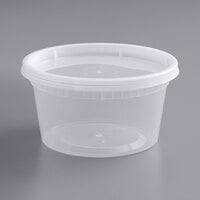 Champs Clear Deli Container and Lid Combo Microwavable 1/2 lb 250 Set - Case - 500 Units