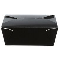 Choice 6 inch x 4 5/8 inch x 2 1/2 inch Black Microwavable Folded Paper #8 Take-Out Container - 300/Case