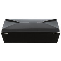 Choice 7 3/4 inch x 5 1/2 inch x 2 inch Black Microwavable Folded Paper #2 Take-Out Container - 200/Case