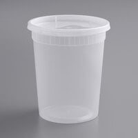 Yanco DP-2032WT 32 oz Rectangular Disposable Container w/ Lid