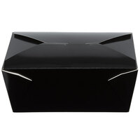 Choice 7 7/8 x 5 1/2" x 3 1/2" Black Microwavable Folded Paper #4 Take-Out Container - 160/Case