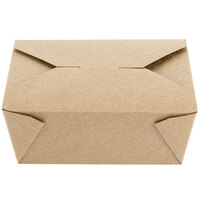 Choice Kraft Microwavable Folded Paper #8 Take-Out Container 6 inch x 4 5/8 inch x 2 1/2 inch - 300/Case