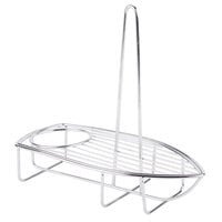 Clipper Mill by GET 4-881818 Stainless Steel 9 1/2 inch Boat Onion Ring Tower with Ramekin Holder