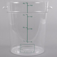 Carlisle 1076407 StorPlus 4 Qt. Clear Round Food Storage Container