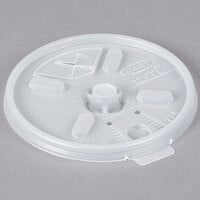 Dart 12FTLS Translucent Lift'n'Lock Lid with Straw Slot - 100/Pack