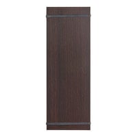 Choice 4 1/2" x 12 1/2" Dark Wood Color Menu Holder / Presenter with Straps