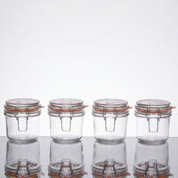 Tablecraft CJS12 11.5 oz Glass Condiment Jar   - 4/Pack