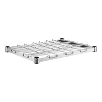 Regency 18" Wide Chrome Heavy-Duty Dunnage Shelf with Wire Mat - 800 lb. Capacity