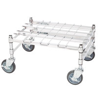 Regency 18 inch x 24 inch Heavy-Duty Mobile Chrome Dunnage Rack with Mat