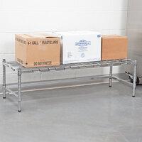 Regency 18 inch x 48 inch Heavy-Duty Chrome Dunnage Rack with Mat