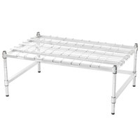 Regency 24 inch x 36 inch Heavy-Duty Chrome Dunnage Rack with Mat