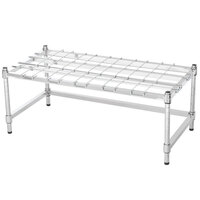 Regency 18 inch x 36 inch Heavy-Duty Chrome Dunnage Rack with Mat