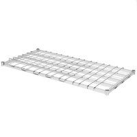 Regency 24 inch x 48 inch Chrome Heavy-Duty Dunnage Shelf with Wire Mat - 800 lb. Capacity