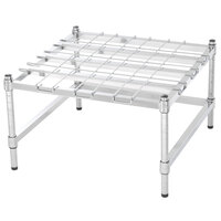 Regency 24 inch x 24 inch Heavy-Duty Chrome Dunnage Rack with Mat
