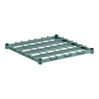 Regency 24" x 24" Green Epoxy Heavy-Duty Dunnage Shelf with Wire Mat - 800 lb. Capacity