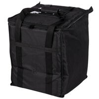 Choice Insulated Food Delivery Bag, Nylon, 13" x 13" x 15 1/2" - Holds (6) 2 1/2" Deep 1/2 Size Pans or (18) 2 Qt. Container