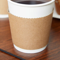 EcoChoice 8 oz. Kraft Coffee Cup Sleeve / Jacket / Clutch - 1200/Case