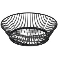 Clipper Mill by GET 4-31872 9 1/2" Round Black Iron Powder Coated Basket