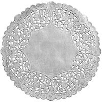8" Silver Foil Lace Doily - 500/Case